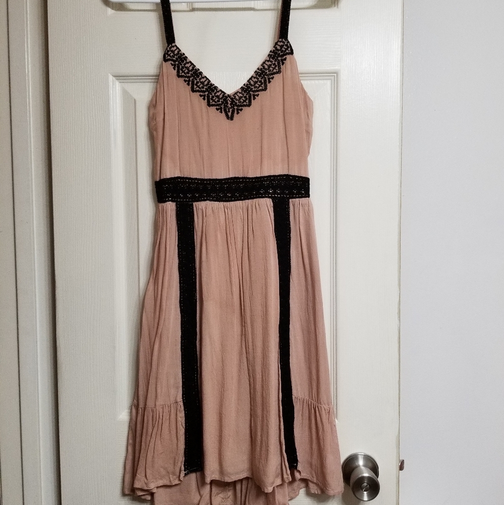 entro Blush Pink Dress with Black Trim